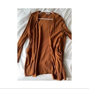 Madewell pumpkin color cardigan